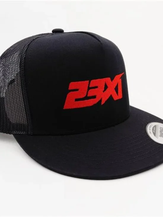 RARE Quality 23XI Racing Bubba Wallace Yupoong Snapback Hat Black Flat Bill NWT - Picture 3 of 4